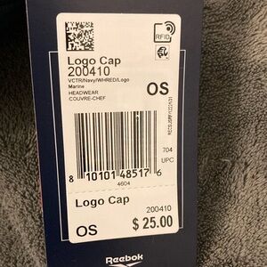 Reebok Classic Mens Blue Relaxed Fit Adjustable Strapback Hat New With Tags